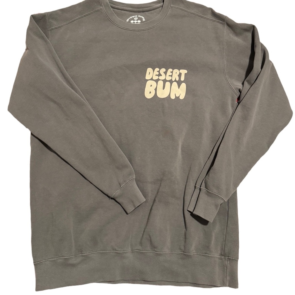 🔴 Uptown Hippie Desert Bum Crewneck Sweatshirt (sz.M) Grey Unisex